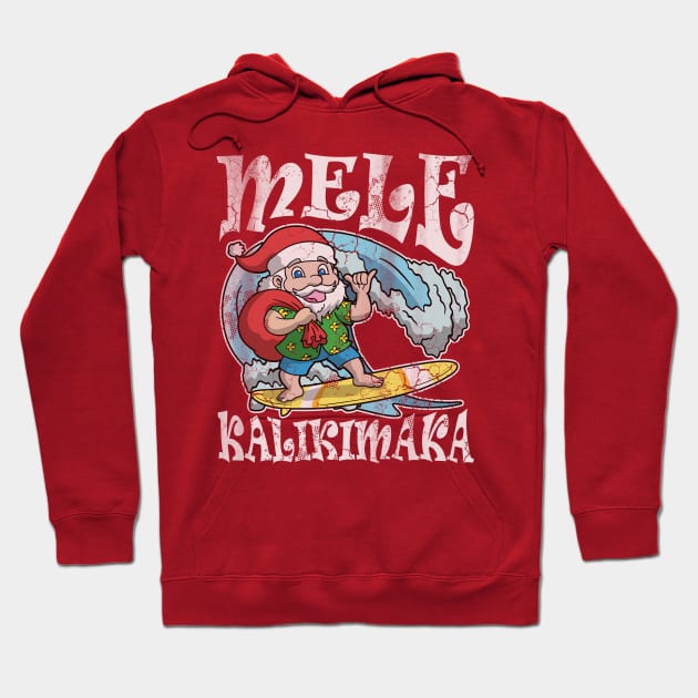 Mele Kalikimaka Hawaiian Christmas Hoodie by E